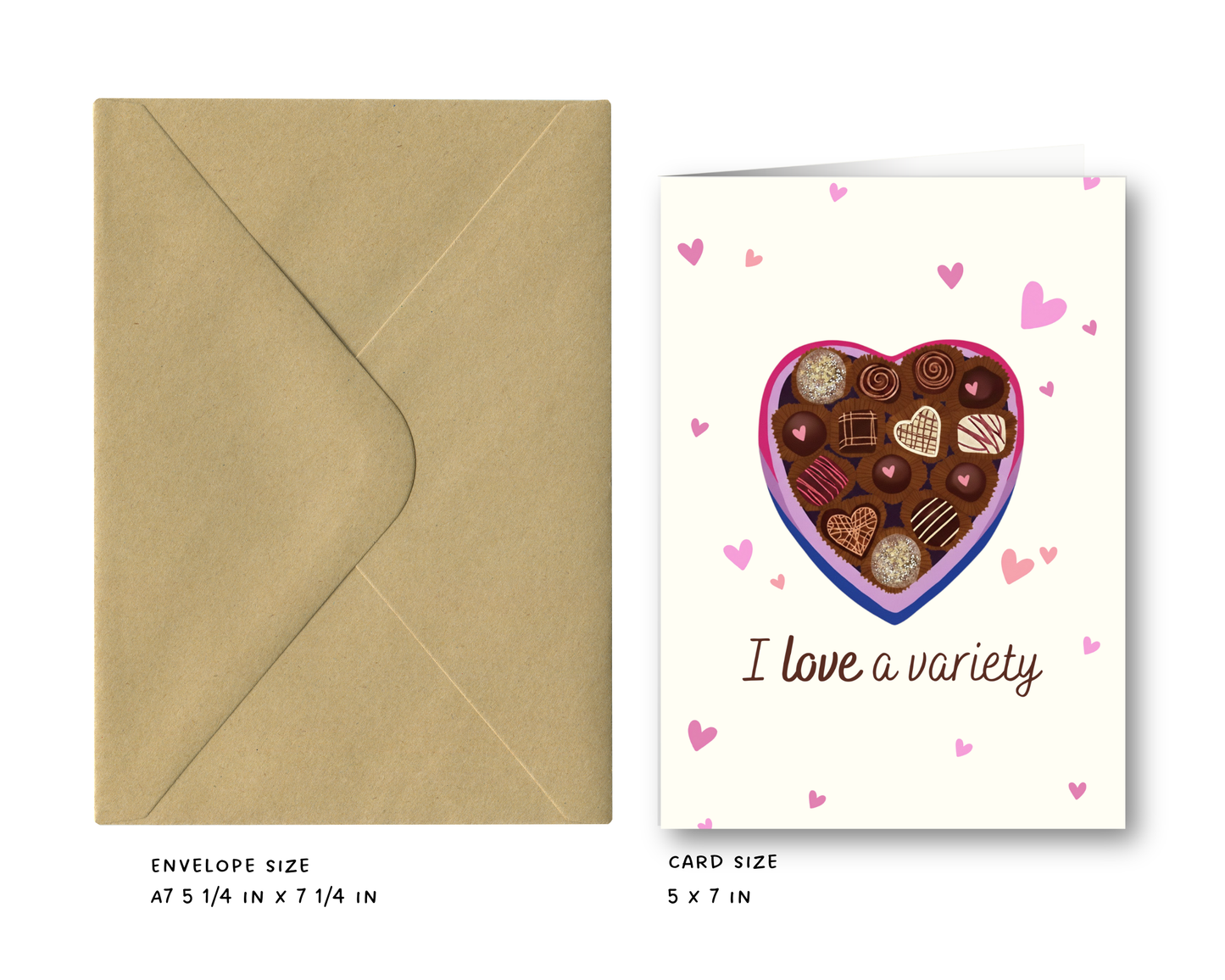 Bi Valentines - Chocolate, Love Greeting Card