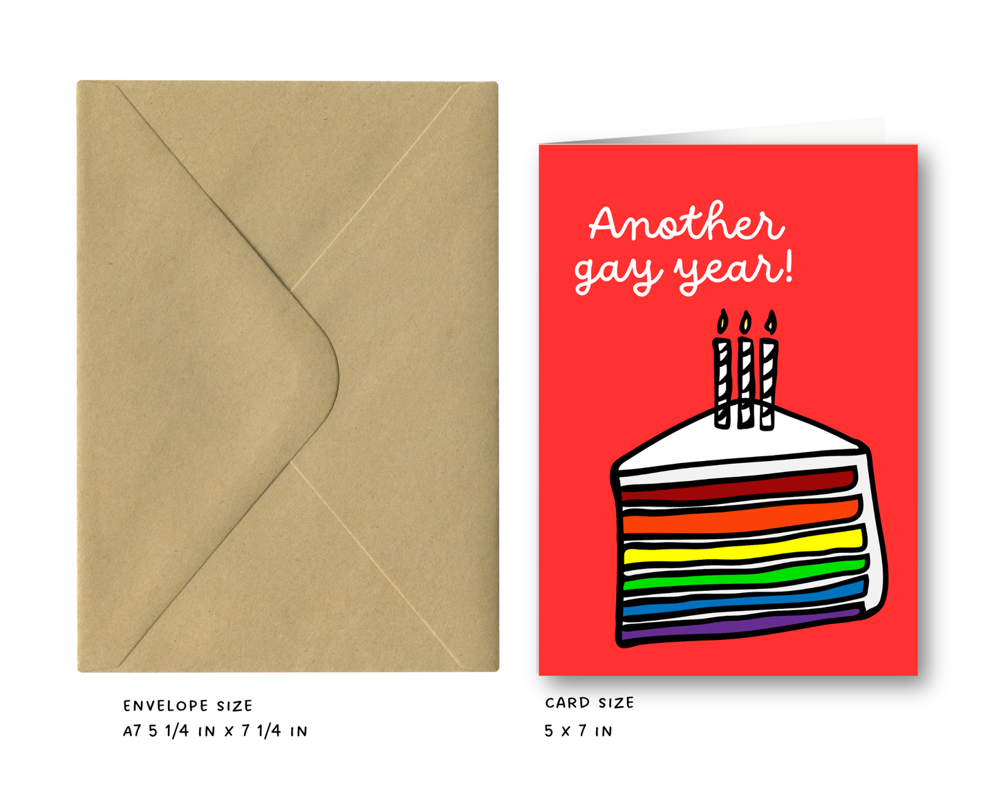 Another Gay Year - Gay Birthday Greeting Card