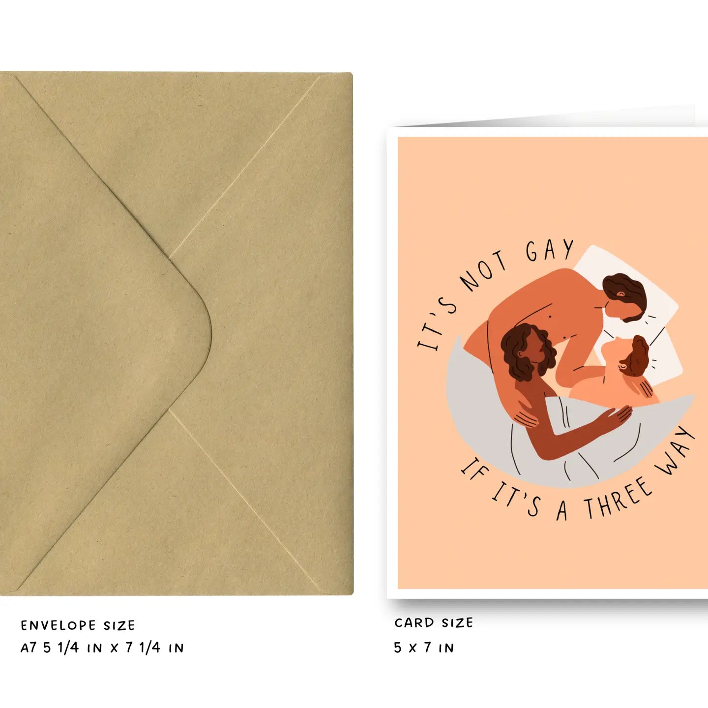 Just a Three Way - Poly Greeting Card