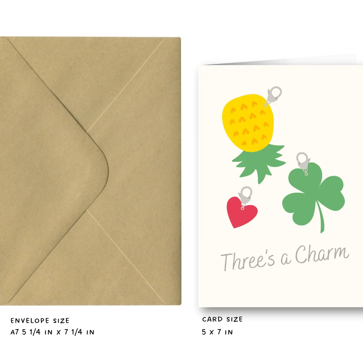 Three’s a Charm (Charm Version) - Poly Greeting Card