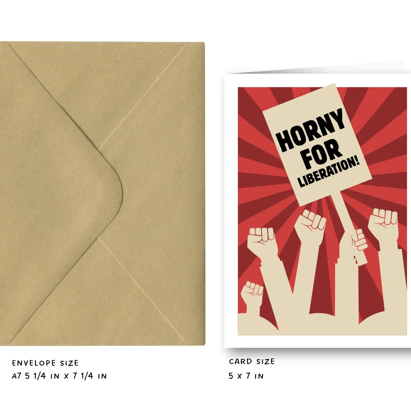 Horny for Liberation - Poly Greeting Card