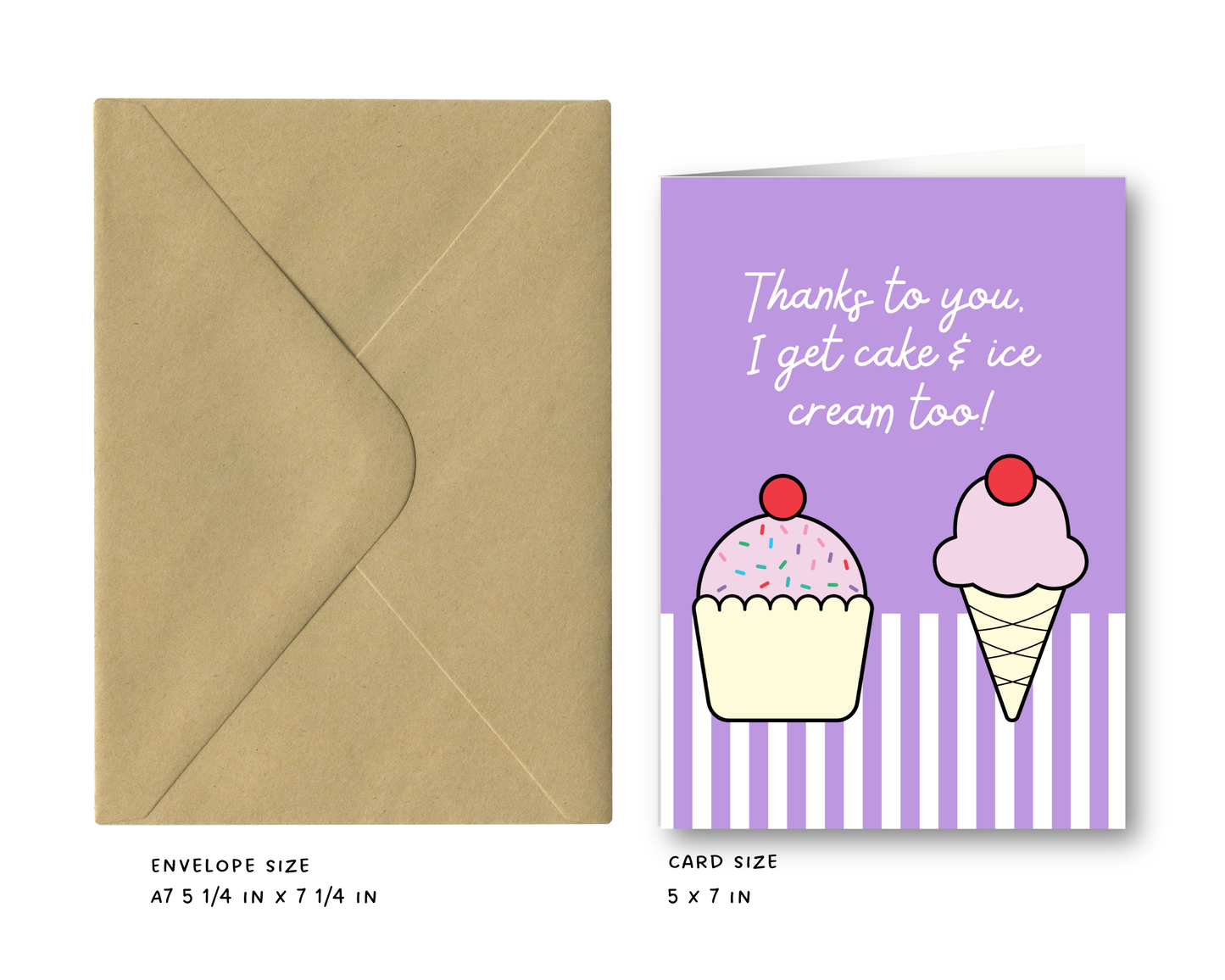 Cake and Ice Cream - Greeting Card