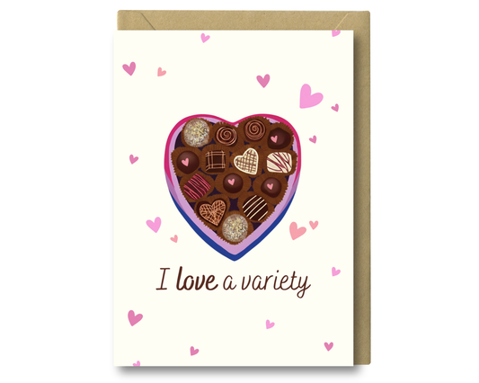 Bi Valentines - Chocolate, Love Greeting Card