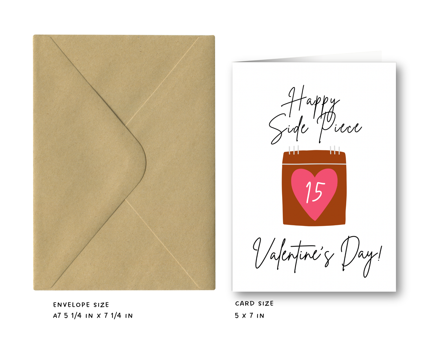 Side Piece Valentine's - Feb 15 Side Piece Greeting Card