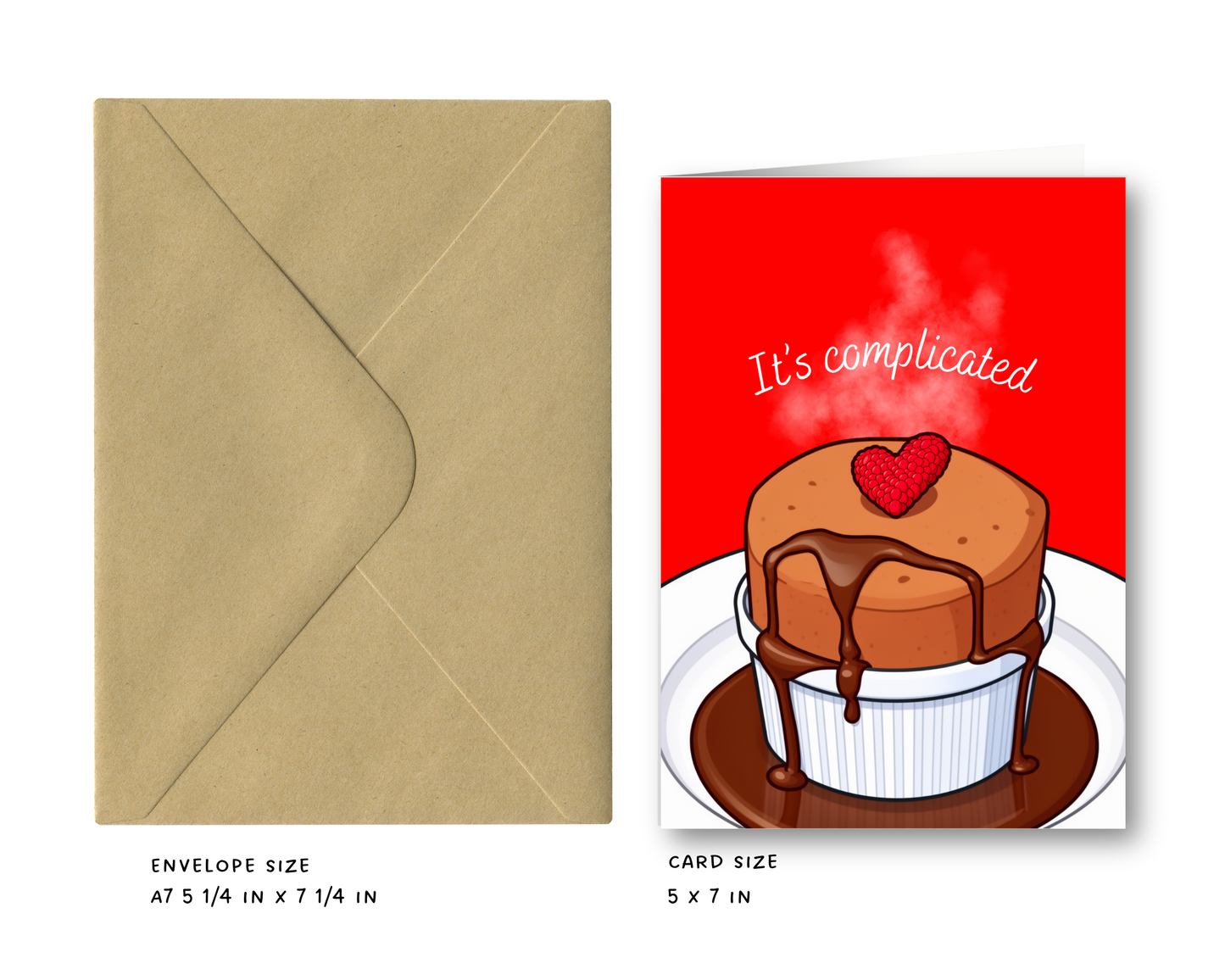 Chocolate Soufflé - Complicated Love, Valentines Greeting Card