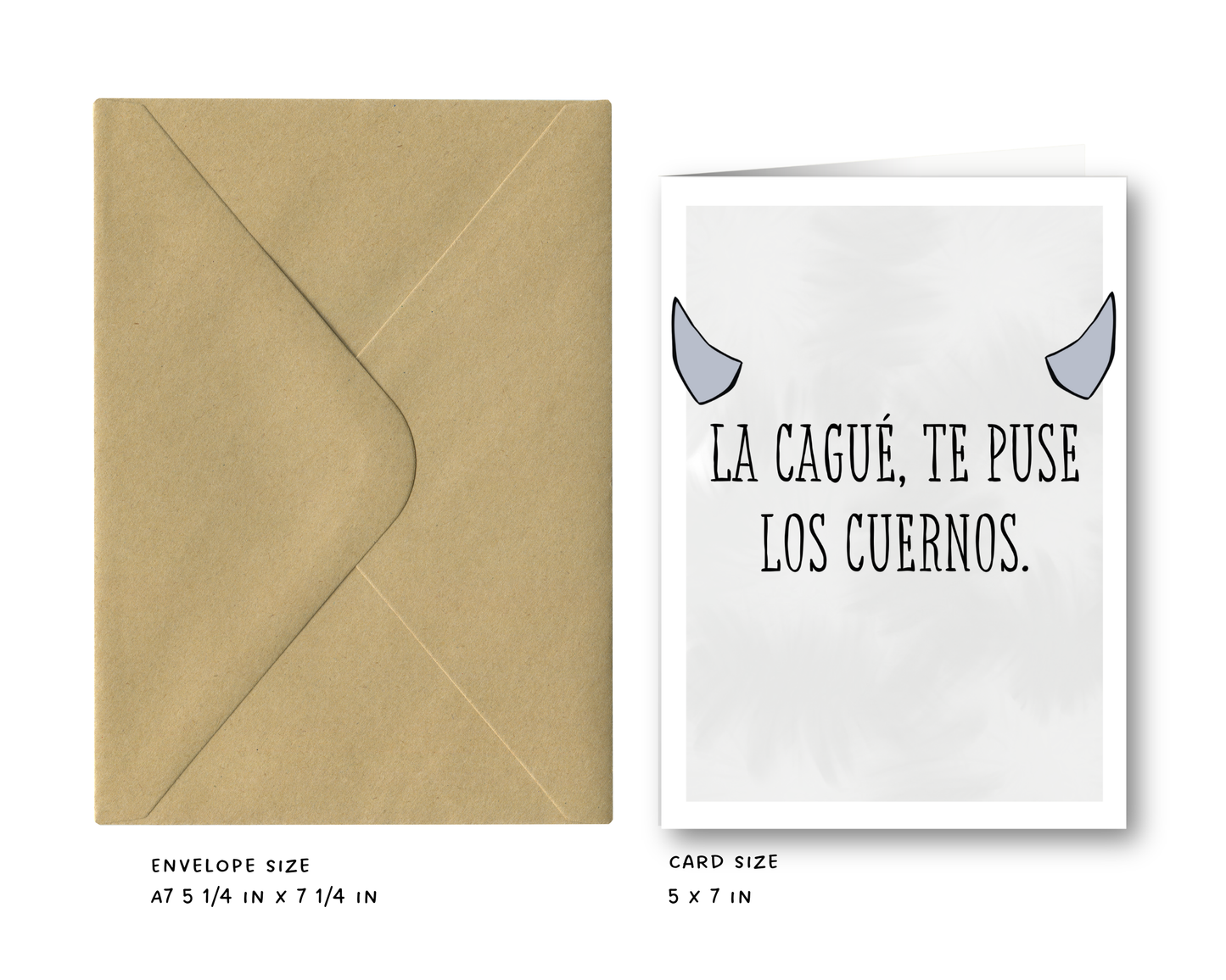 Los Cuernos - Apology Spanish Greeting Card