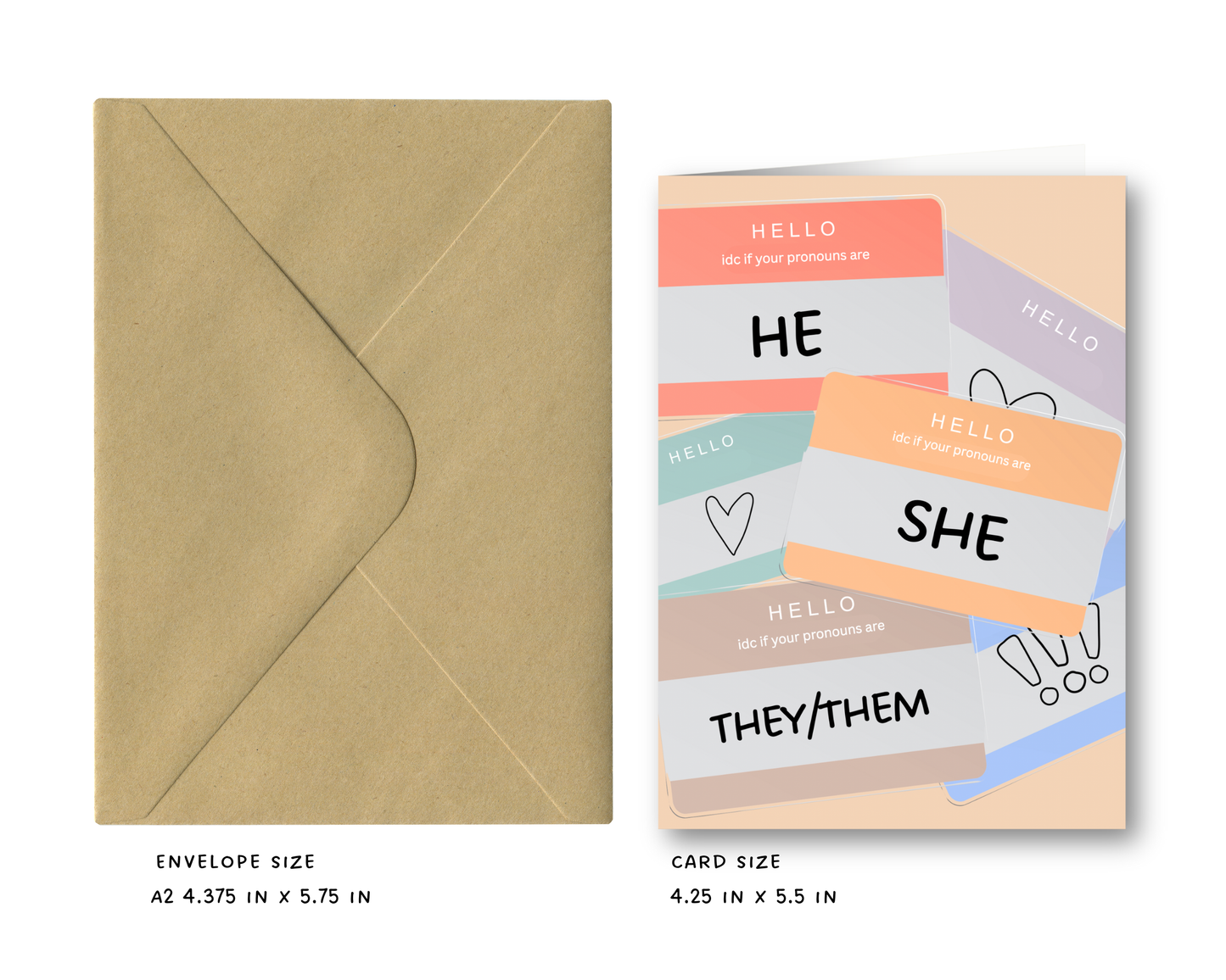 Pronouns - Greeting Card