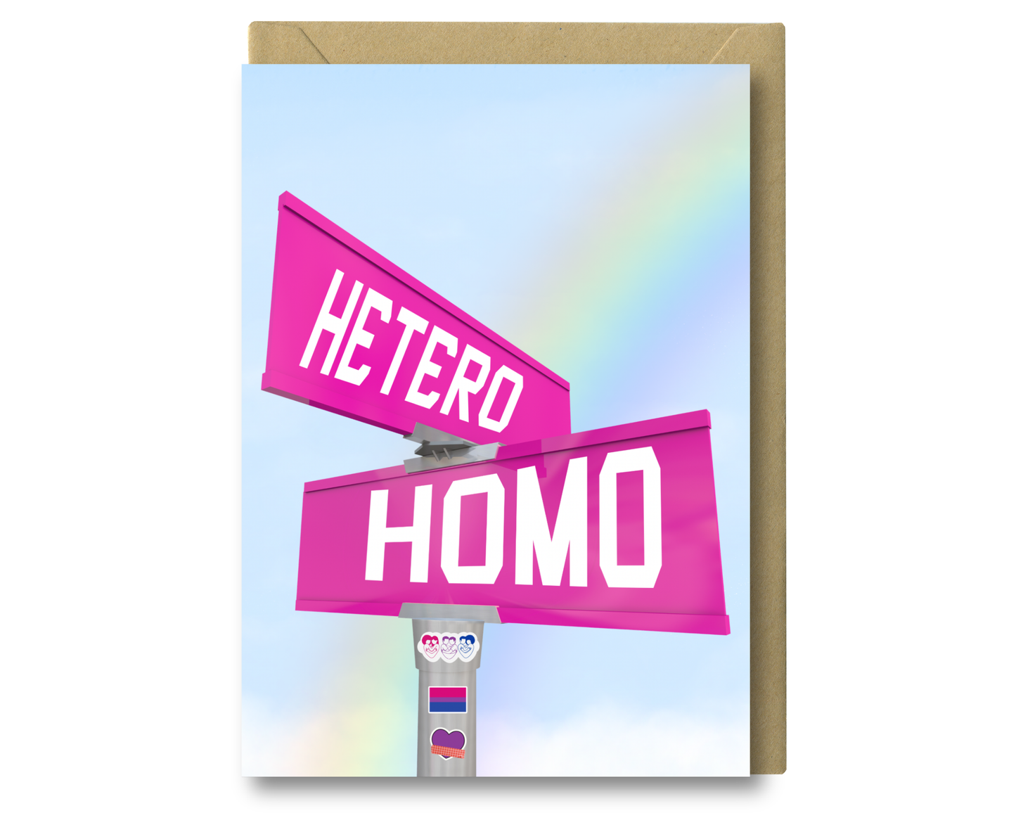 I Go Both Ways - Bisexual Greeting Card