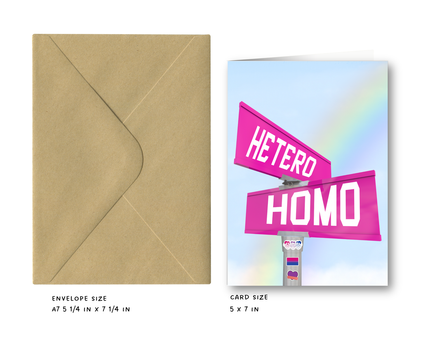 I Go Both Ways - Bisexual Greeting Card