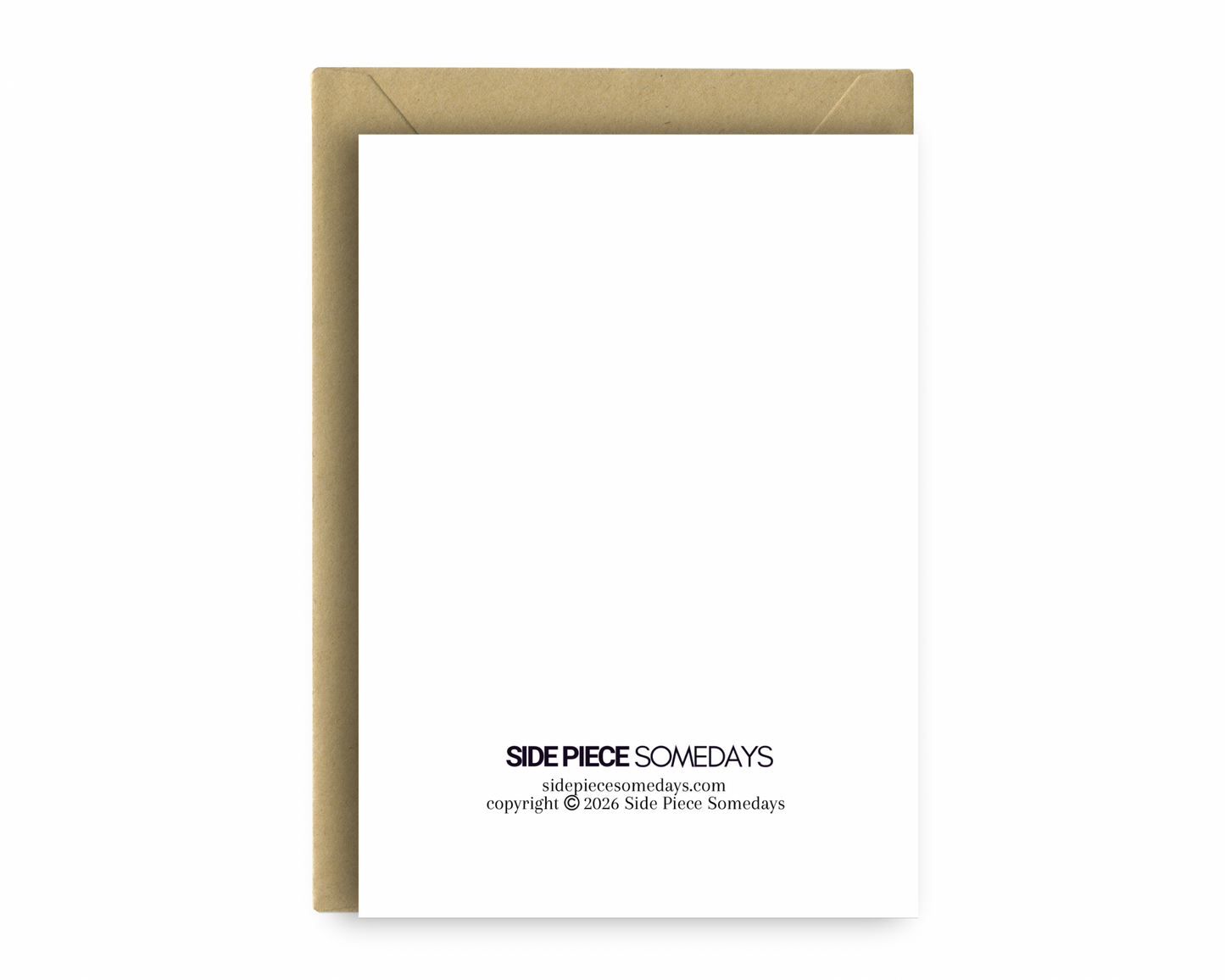 I Love Sides - Side Piece Greeting Card