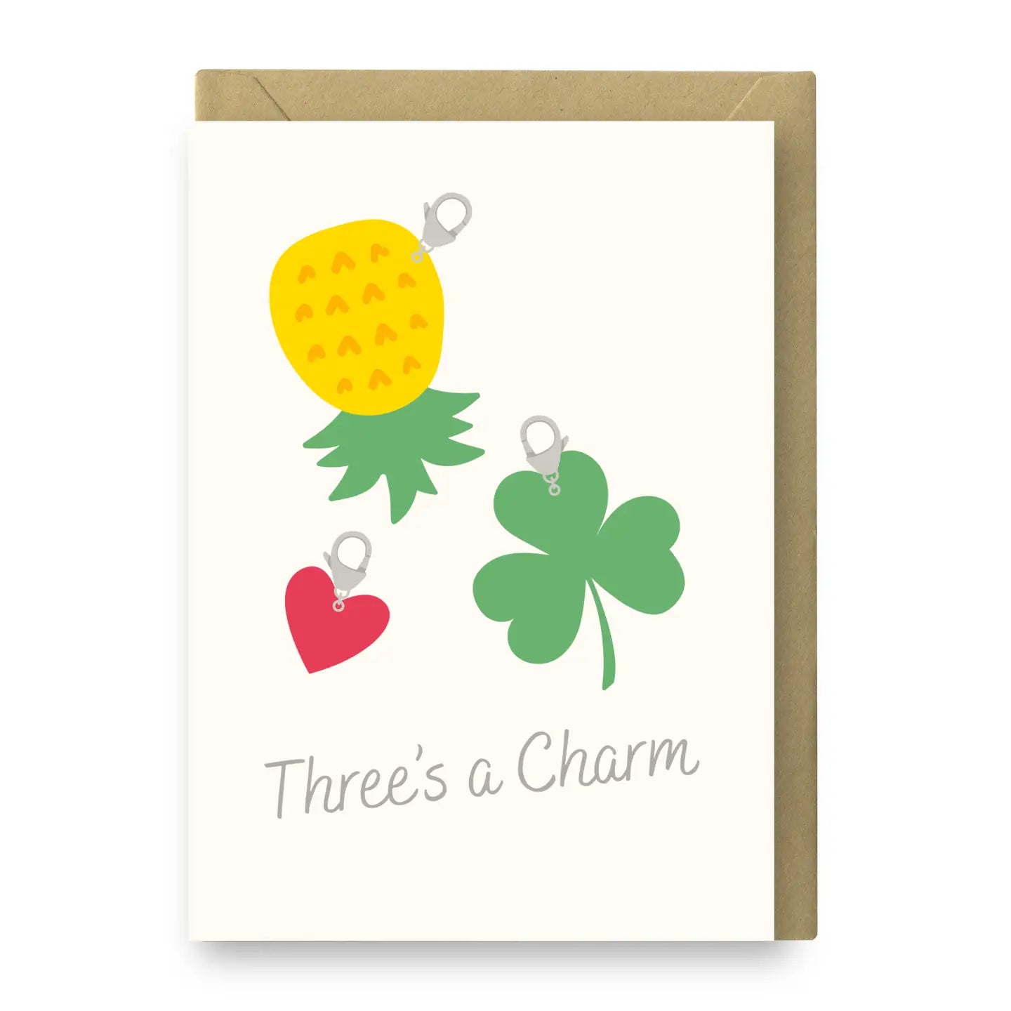 Three’s a Charm (Charm Version) - Poly Greeting Card