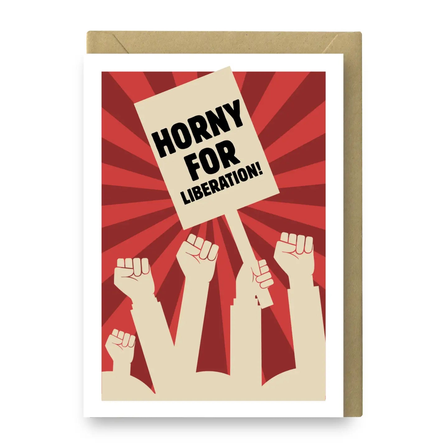 Horny for Liberation - Poly Greeting Card