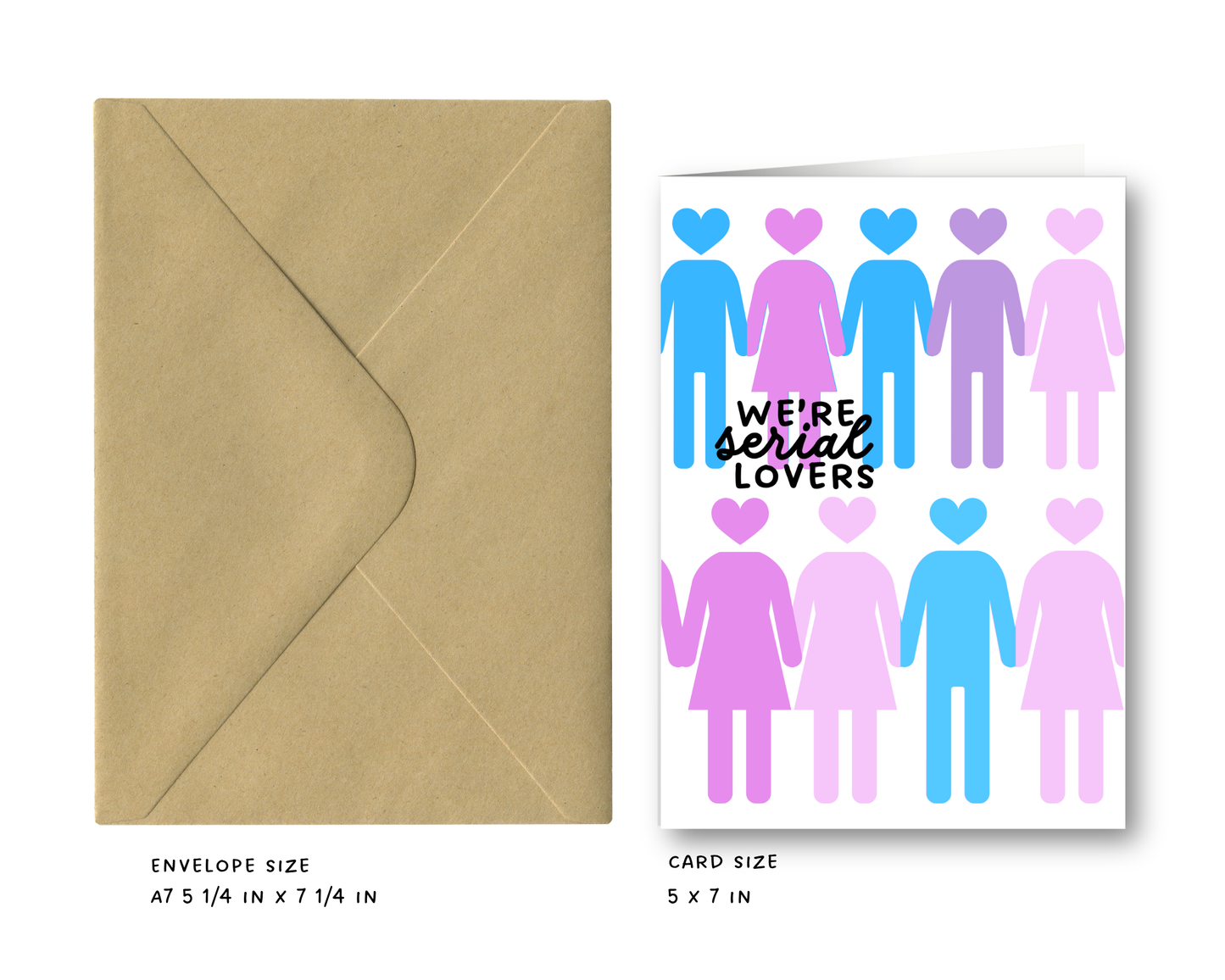 Serial Lovers (People) - Poly Greeting Card